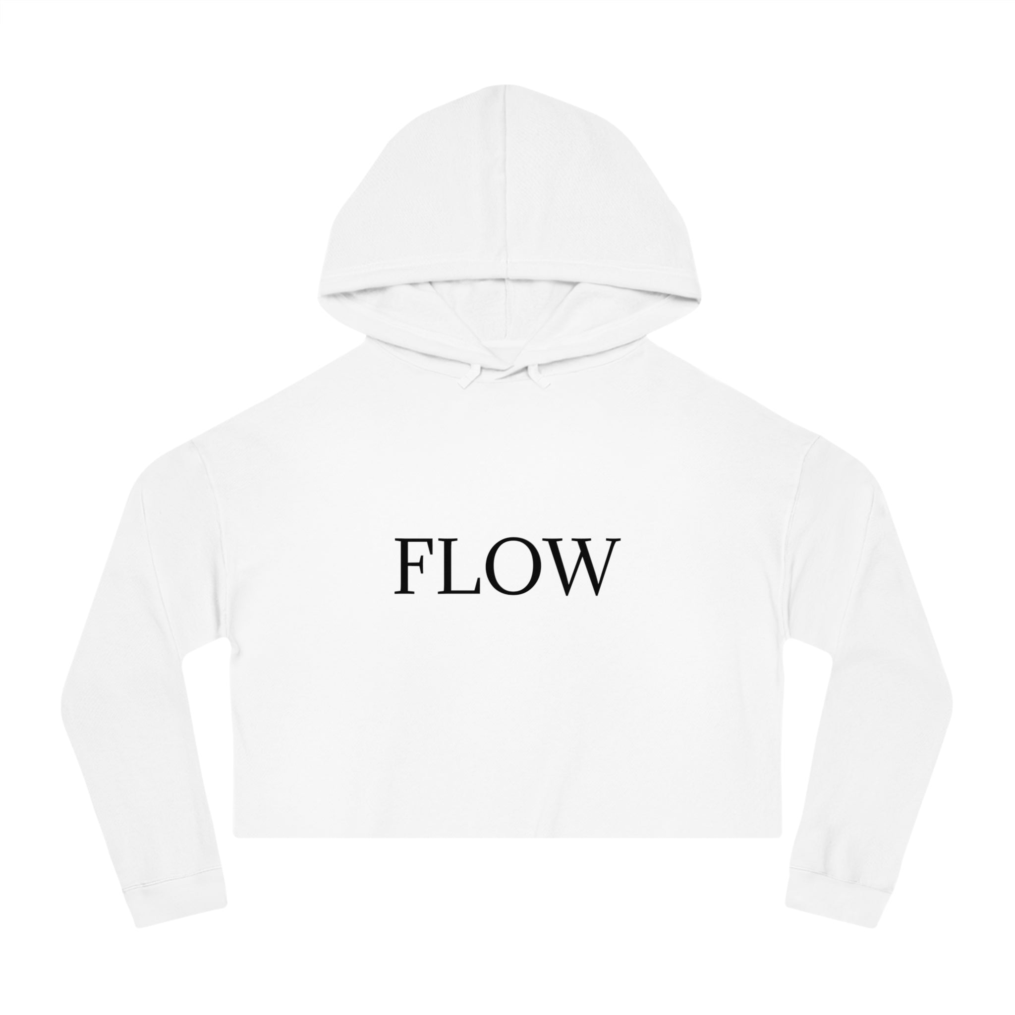 Cropped Hoodie Sweatshirt for Women with Cropped Design and Ribbed Cuffs Printify