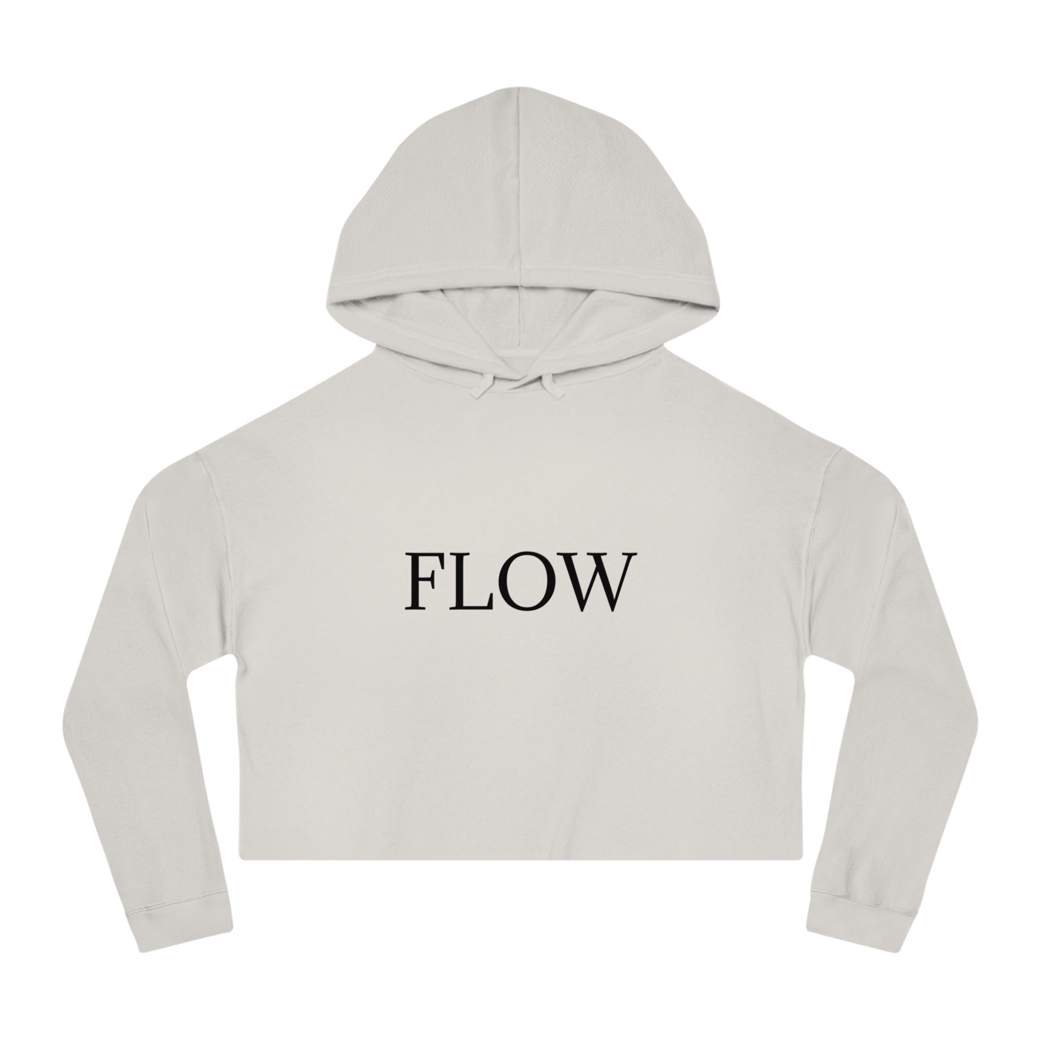 Cropped Hoodie Sweatshirt for Women with Cropped Design and Ribbed Cuffs Printify