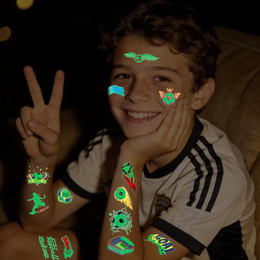 Awinmay Glow in the Dark Soccer Temporary Tattoos for Kids, 60Pcs Sport Party Favors for Boys and Girls, Goodie Bag Stuffers, Sports Fan Makeup for Game Day & Soccer Birthday Party Decorations Quick Pick Grocers