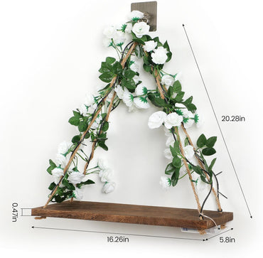 Forest Angle Shelf for Wall,Floating Shelves,Floating Shelves for Wall No Drilling,Adhesive Shelves,Command Strip Shelf,Room Decor Aesthetic,Plant Shelf Wall,Whimsical Decor,2-Piece Set Quick Pick Grocers
