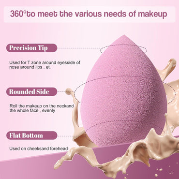 Makeup Sponge Set BS-MALLTriangle Puff 14 Pcs for Liquid, Cream, and Powder, Multi-colored Makeup Sponges and Mini Makeup Sponge ( Quick Pick Grocers