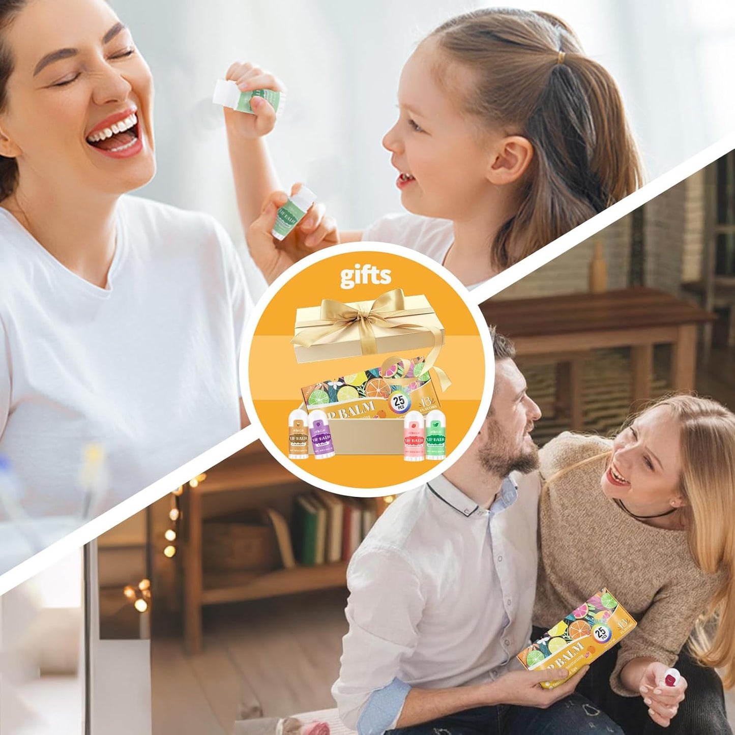 Mini Lip Balm 25 Pack, Natural Lip Balms with Vitamin E and Coconut Oil. Moisturizes for Dry Lips, Perfect for Christmas Gifts, Party Favors, Gift Bags and Small Gifts-13 Flavors Quick Pick Grocers