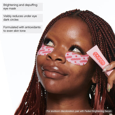 Topicals Faded Brightening Under Eye Masks | Patches to Depuff, Hydrate, Brighten and Cool | Reduce Dark Circles and Fine Lines | Contains Kojic Acid, Caffeine and Niacinamide (Set of 6) Quick Pick Grocers