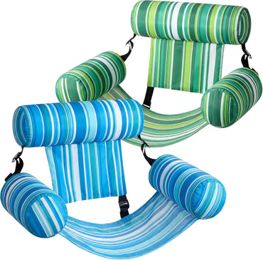 SLOOSH Inflatable Pool Floats Adult,2 Packs Floating Lounge Chairs,Blow up Pool Noodles for Adult Heavy Duty,Floating Chair for Party Summer Water Beach Lake Fun Quick Pick Grocers