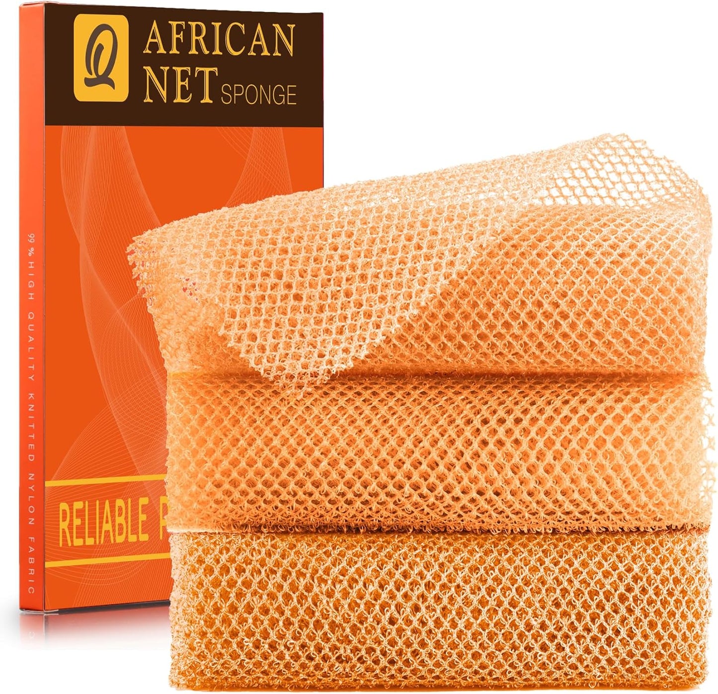 African Bath Sponge African Net Long Net Bath Sponge Exfoliating Shower Body Scrubber Back Scrubber Skin Smoother,Great for Daily Use Quick Pick Grocers