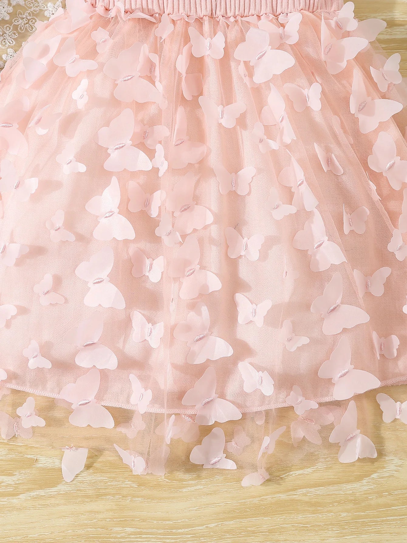 Summer Toddler Kids Girl's Clothes Baby's Butterfly Decor Mesh Splicing Cami Dress Elegant Sleeveless Princess Dress Quick Pick Grocers