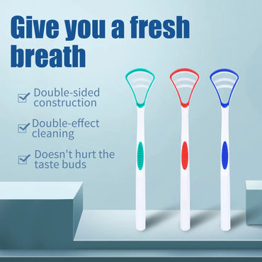 Y-Kelin Tongue Scraper Oral Cleaner Brush Fresh Breath Cleaning Coated Toothbrush Hygiene Care Tools Econic Blanks