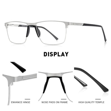 MERRYS DESIGN Men Titanium Alloy Glasses Frame Fashion Male Square Ultralight Eye Myopia Prescription Eyeglasses S2001 Econic Blanks