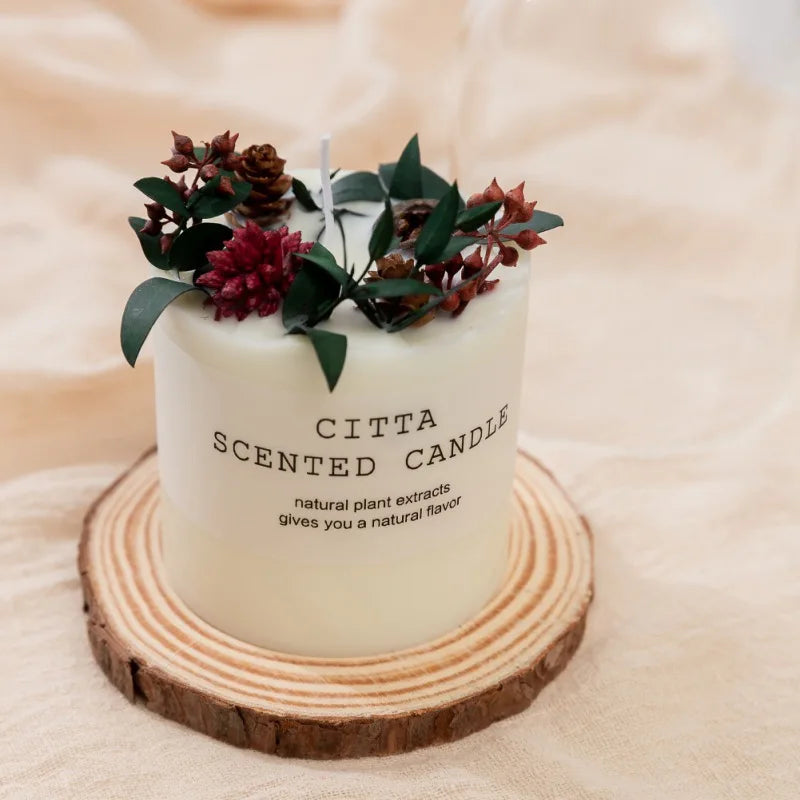 10cm Soy Wax Scented Candle Romantic Pillar Candle Home Fragrance Decor Wedding Holiday Gift Body Relax Stress Relief Candles Econic Blanks