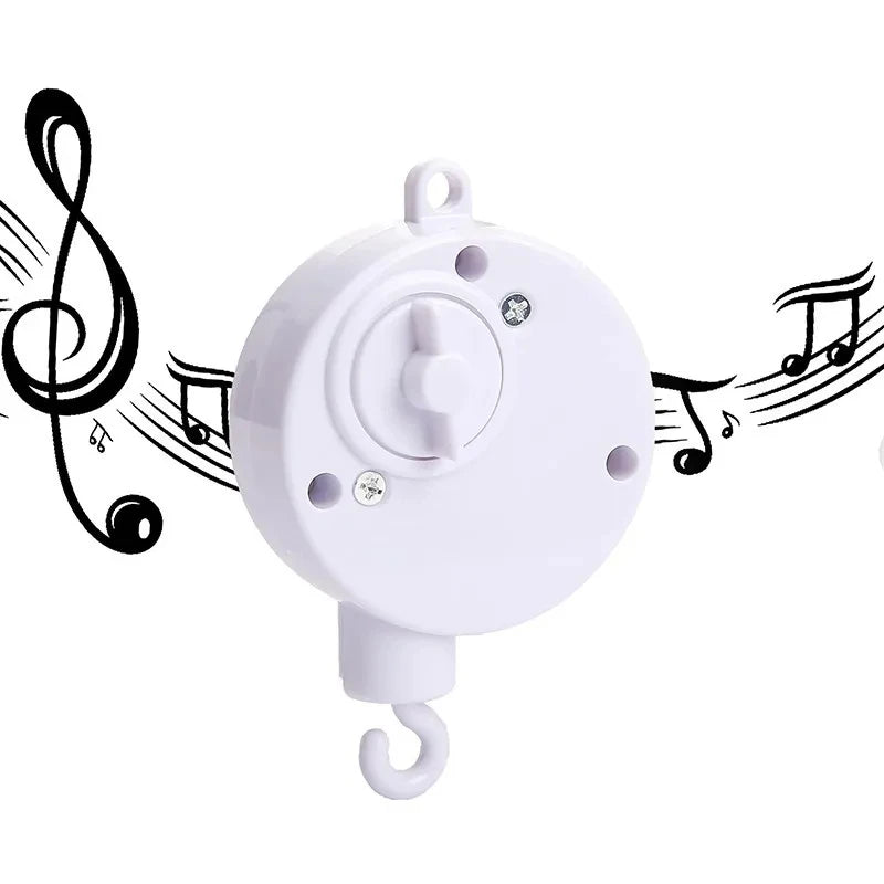Revolving Music Box For Newborns Baby Crib Imitation Wood Color Hanging Rattle Baby Soothing Musical Toys 0-12 Months Baby Gift Purest Peak
