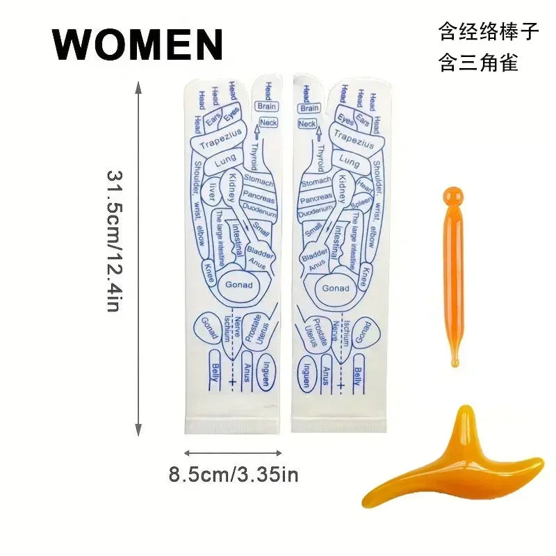Physiotherapy Foot Care Massage Relieve Tired Feet Sock Acupressure Foot Massager Reflexology Socks Foot Acupoint Massage Tool Quick Pick Grocers