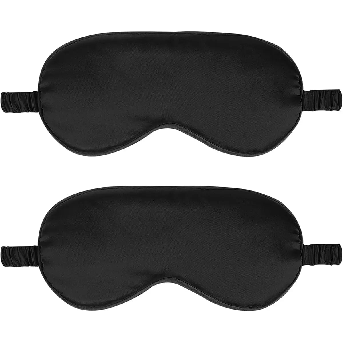2-Pack Silk Sleep Mask - Elastic Blackout Eye Mask & Blindfold for Full Night'S Sleep, Light Blocking, Adjustable Strap Quick Pick Grocers