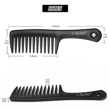 CALIYI Large Wide Tooth Comb Shower Smooth Hair comb for wet curly hair Durable Hair Brush Styling Tools Quick Pick Grocers