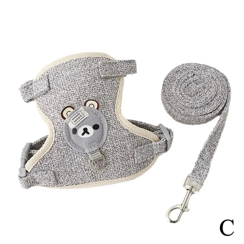 Undershirt Style Pet Leash Adjustable Cat Dog Harness Breathable Leash Convenient Pet Vest For Small Dog Cat Supplies Econic Blanks