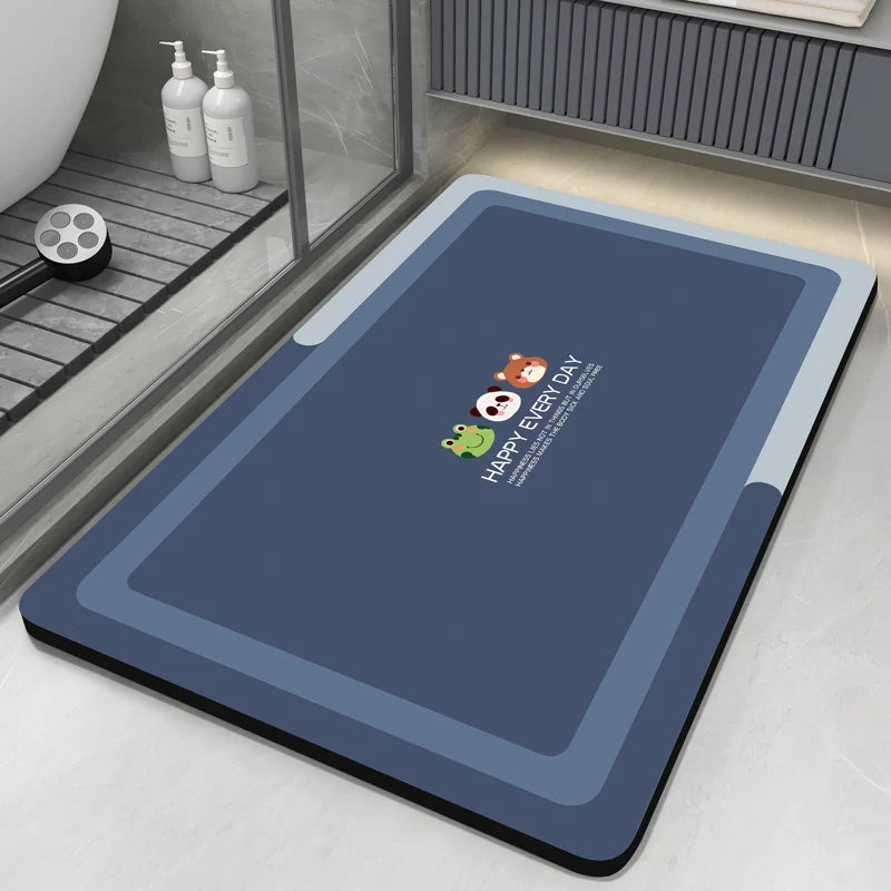 Diatomaceous Earth Bath Mat Bathroom Rug Absorbent Non-slip Floor Foot Mats Quick Dry Shower Carpet Toilet Pad Doormat Washable Quick Pick Grocers