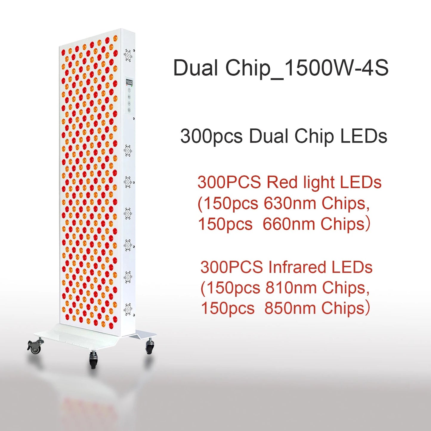 Dual Chip Red Light Therapy Panel Lamp 630nm 660nm Near Infrared Therapy Light 810nm 850nm LED Beauty Devices for Face and Body Quick Pick Grocers