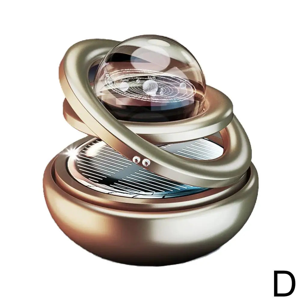 Solar Power Car Perfume Car Air Freshener Solar Ornaments Rotating Aromatherapy Perfume Ornaments Creative Car Diffuser Econic Blanks