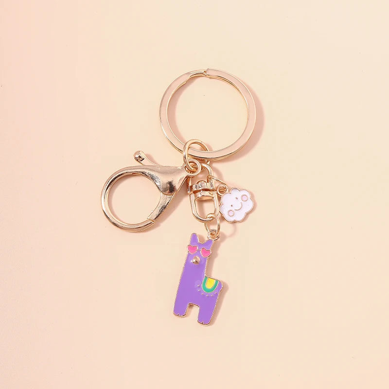 New Colorful Rainbow Keychains for Car Key Souvenir Gift for Women Men DIY Handbag Pendants Hanging Key Ring Jewelry Accessories Quick Pick Grocers