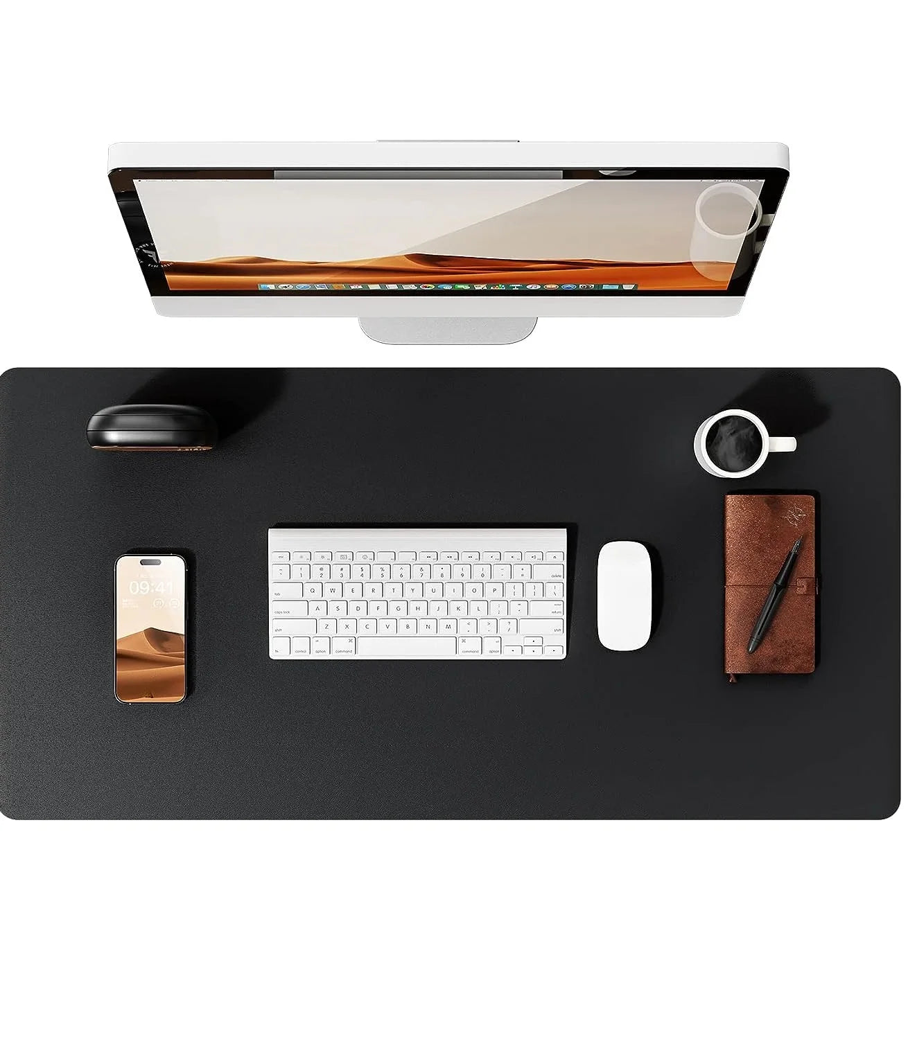 Large Mouse Pad,Office Desk Mat, Leather Desk Pad Protector, Non-Slip PU Leather Desk Blotter, Laptop Desk Pad Quick Pick Grocers