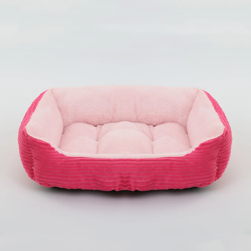 Bed for Dog Cat Pet Square Plush Kennel Medium Small Dog Sofa Bed Cushion Pet Calming Dog Bed House Pet Supplies Winter Quick Pick Grocers