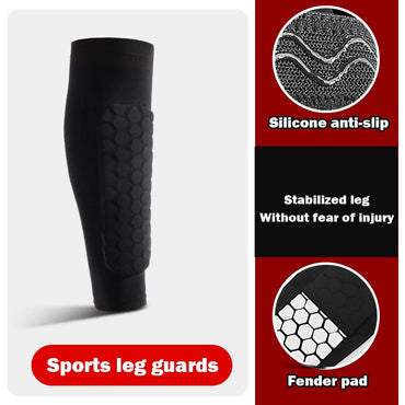 1Pcs Football Shin Guard Socks Sleeves with Foam,Calf Compression Sleeve Honeycomb Pads,Sports Legging & Soccer Equipment Quick Pick Grocers