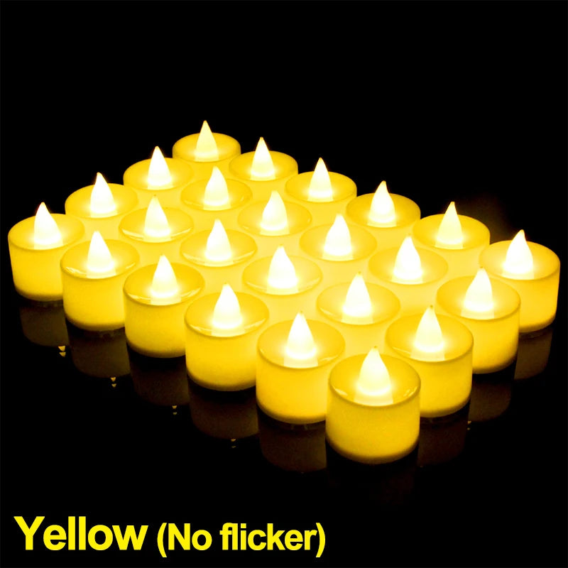 LED Candle Battery Powered Flameless Tea Candle Fake Candle Lamp Wedding Birthday Party Home Decoration Lamp Candlestick Candles Econic Blanks