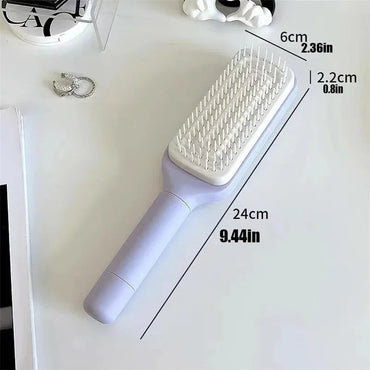 Automatic Cleaning Rotating Lifting Comb Self Cleaning Hairbrush Rotating Retractable Anti Static Massage Comb Scalp Hair Comb Quick Pick Grocers