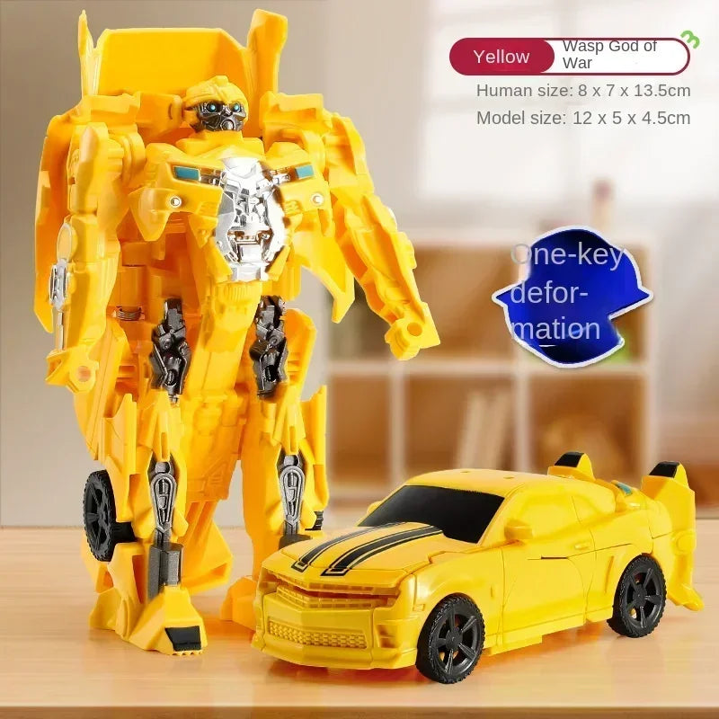 Transformation Car Anime Robot Model One Step Deformation Robot Toy Kid Puzzle Toy Deformation Car Action Figure Model Quick Pick Grocers