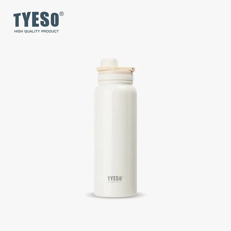 TYESO Stainless Steel Thermal Water Bottle Portable Tumbler Sport Vacuum Flask Keeps Cold and Heat Thermal Mug Car Insulated Cup Quick Pick Grocers