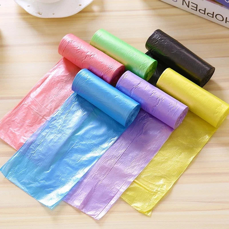 100PCS Mixed Color Thicken Disposable Garbage Bags Kitchen Storage Trash Can Liner Bags Protect Privacy Plastic Waste Bag Econic Blanks
