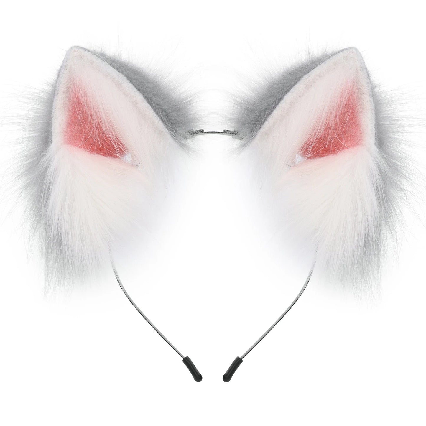 Handmade Faux Fur Animal Ears Headband Furry Cat Fox Ear Hairhoop Headwear Costume Accessory for Cosplay Masquerade Quick Pick Grocers