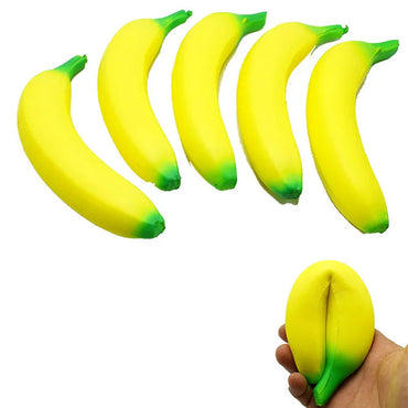 Anti-stress Squishy Banana Toys Slow Rising Jumbo Squishy Fruit Squeeze Toy Funny Stress Reliever Reduce Pressure Prop Econic Blanks