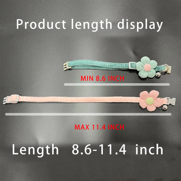 1Pc Cat Collar with Cute Flower Adjustable Buckle Cat Collar Bell Collar Cat Small Pet Supplies Kitten Collar Small Dog Acce Econic Blanks