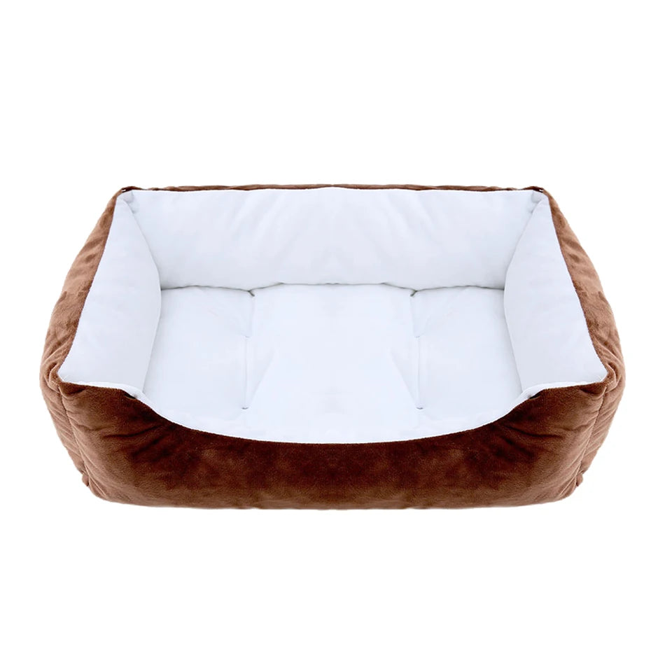 Bed for Dog Cat Pet Square Plush Kennel Medium Small Dog Sofa Bed Cushion Pet Calming Dog Bed House Pet Supplies Winter Quick Pick Grocers