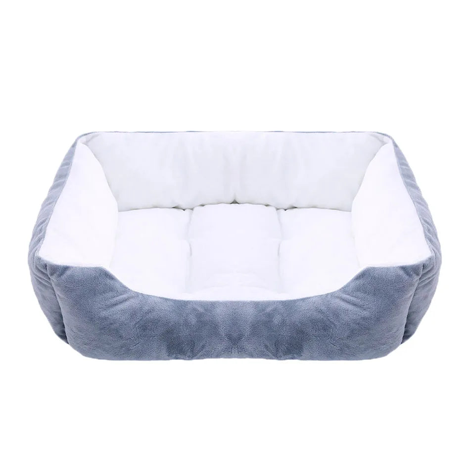 Bed for Dog Cat Pet Square Plush Kennel Medium Small Dog Sofa Bed Cushion Pet Calming Dog Bed House Pet Supplies Winter Quick Pick Grocers