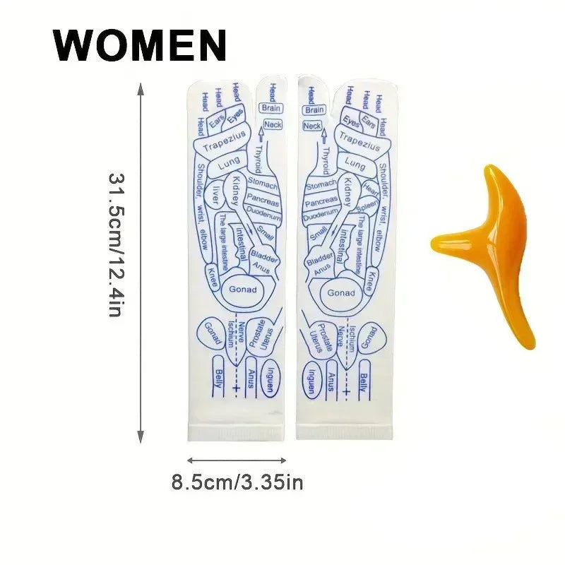 Physiotherapy Foot Care Massage Relieve Tired Feet Sock Acupressure Foot Massager Reflexology Socks Foot Acupoint Massage Tool Quick Pick Grocers