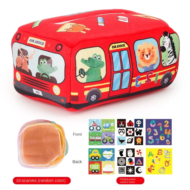 Baby Montessori Toy,Magic Tissue Box,Educational Learning Activity Sensory Toy For Kids Finger Exercising Busy Board Baby Game Purest Peak