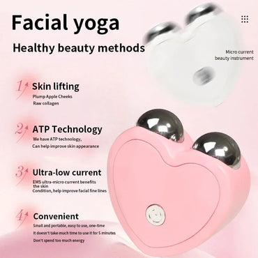 NEW Micro Current Beauty Device Mini Portable Face Lifting Roller Slimming Massager EMS Delicate Contour Firming Facial Care Quick Pick Grocers