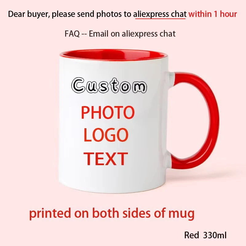 Personalised Your Photo Mug, Custom NAME IMAGE Cup,Customize Coffee Mugs, Tea Cups, Mothers' day, Fathers' day Wedding Gift Quick Pick Grocers