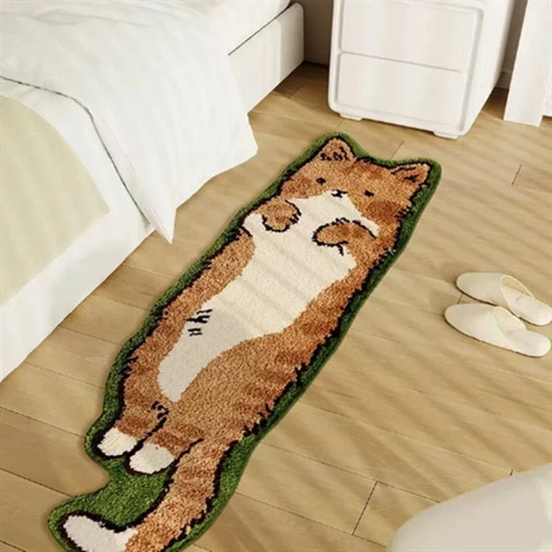 Non-Slip Long Floor Mat Fluffy Soft Bedroom Bedside Rugs Nordic Cartoon Carpet for Kids Room Bathroom Living Room Home Decor Quick Pick Grocers