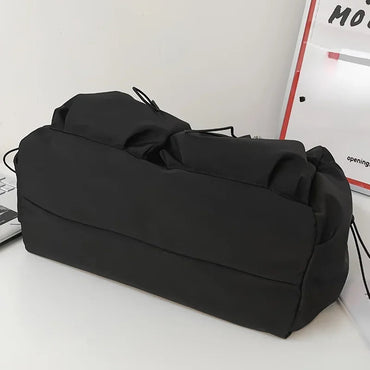 Fashionable Crossbody Bag with Drawstring Accent - Spacious & Secure Zipper Closure - Includes Stylish Bag Charm Quick Pick Grocers