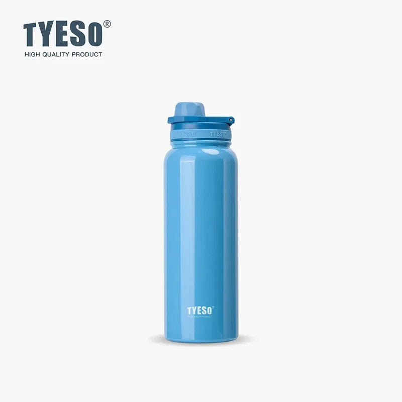 TYESO Stainless Steel Thermal Water Bottle Portable Tumbler Sport Vacuum Flask Keeps Cold and Heat Thermal Mug Car Insulated Cup Quick Pick Grocers