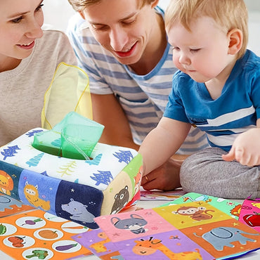 Baby Montessori Toy,Magic Tissue Box,Educational Learning Activity Sensory Toy For Kids Finger Exercising Busy Board Baby Game Purest Peak