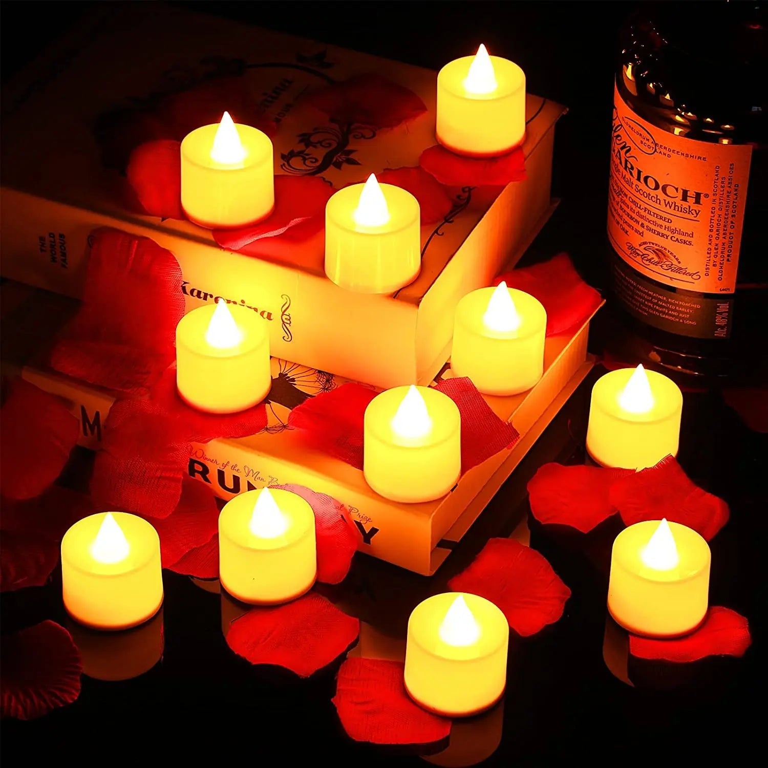 LED Candle Battery Powered Flameless Tea Candle Fake Candle Lamp Wedding Birthday Party Home Decoration Lamp Candlestick Candles Econic Blanks