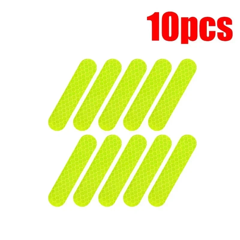 10-100Pcs Motorcycle Helmet Warning Reflective Stickers Night Safety Driving Decorative Strips Sticker Bicycle Moto Car Decals