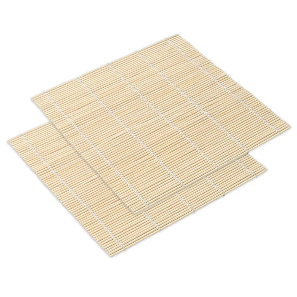 Exquisite Bamboo Sushi Mat with White Finish Seaweed Rice Roll Curling Non Stick Japanese Style Kitchen Essential Sushi Making Quick Pick Grocers