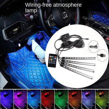 Universal Car RGB LED Strip – 8-Color Interior Ambient Lights Econic Blanks