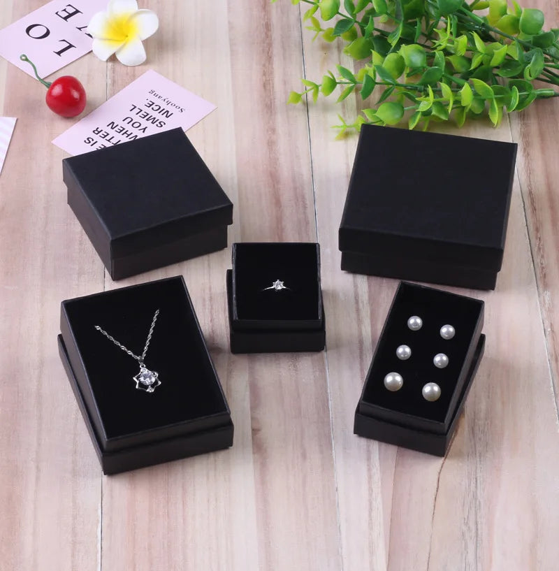 12pack White Simple Luxury Box Dark Green Paper Jewellry Rings Earrings Bracelet Necklace Display Case Jewelry Organizer Boxes Purest Peak
