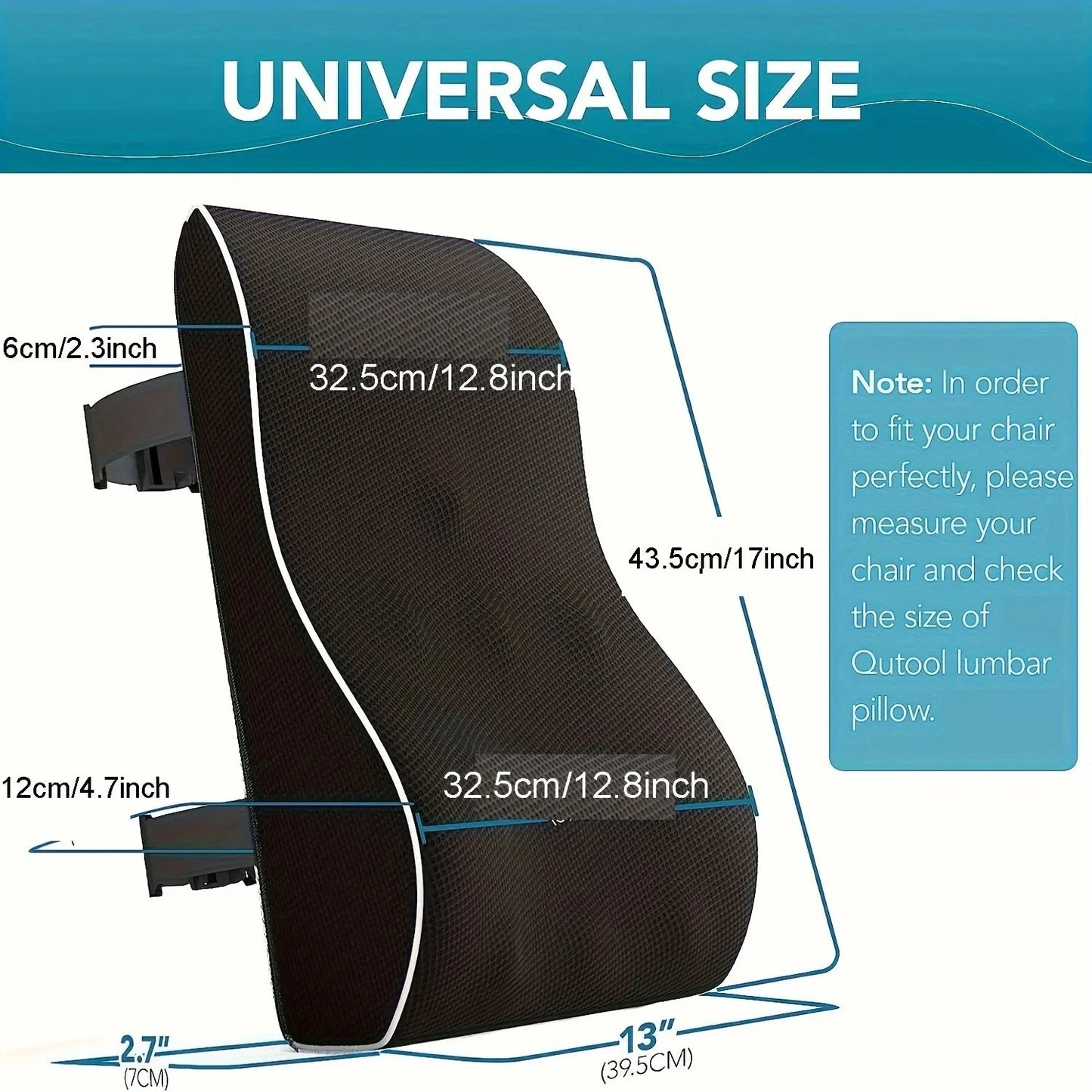 Ergonomic Memory Foam Lumbar Support Back Cushion Econic Blanks