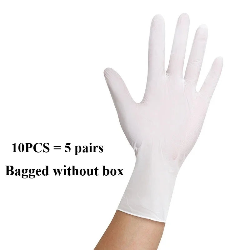 10-100PCS White Nitrile Disposable Gloves,Latex Free,Powder,Household Gloves for Cooking Food Safe Cleaning Work Glove Econic Blanks